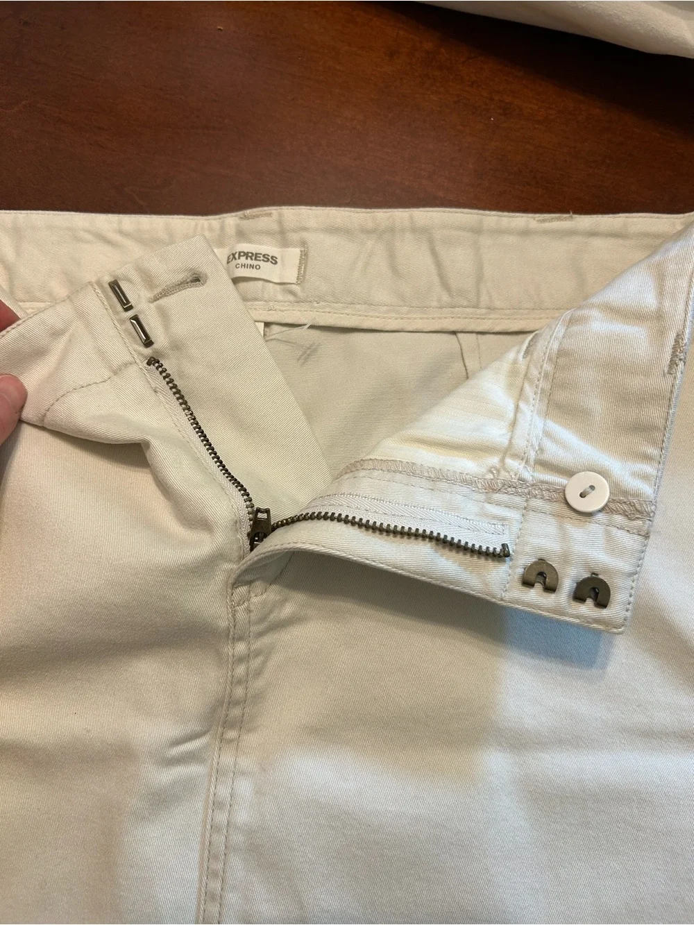 NWT Express Chino Khaki Cotton Mini Skirt 10